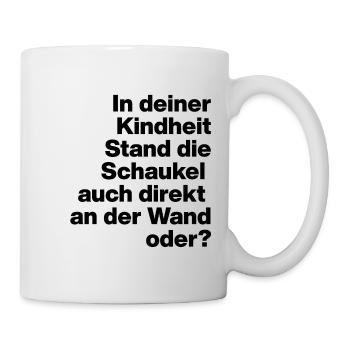 COUP SUR LE MUR, STUPIDE, SARCASME, VILAIN - Mug blanc - blanc - Droite