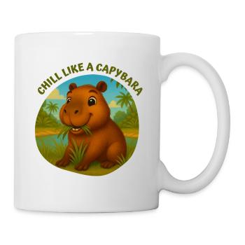 Entspann dich wie ein Kapybara - Tasse - Weiß - Rechts