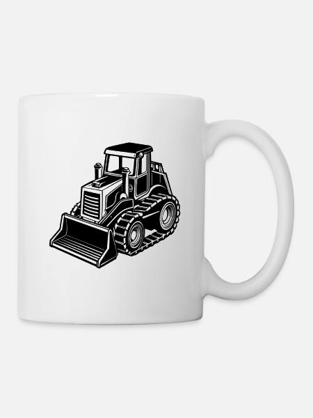 Planierraupe - Tasse - Weiß