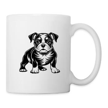 Bulldog puppy - Mug - white - Right