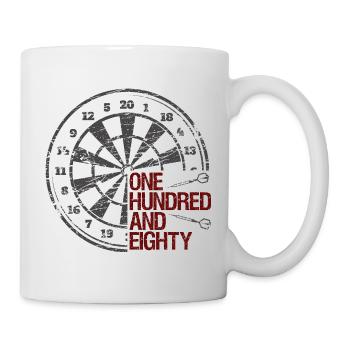 Darts 180 Dartboard Vintage - Mug - white - Right