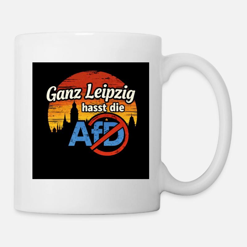 Toute Leipzig déteste l’AfD - Mug blanc - blanc