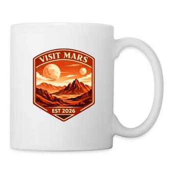Affiche de voyage du parc national vintage Visit Mars - Mug blanc - blanc - Droite