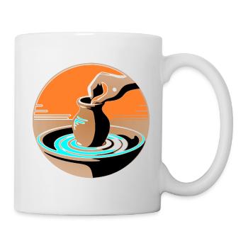 Zen Pottery Master - Édition Bleue - Mug blanc - blanc - Droite