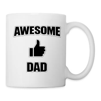 AWESOME DAD – Cool Statement Shirt for Proud Dads - Tasse - Weiß - Rechts