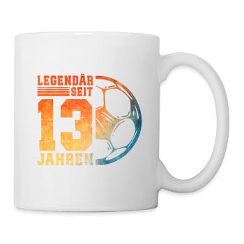 13e anniversaire Football 13 ans Garçon Adolescent - Mug blanc - blanc - Droite