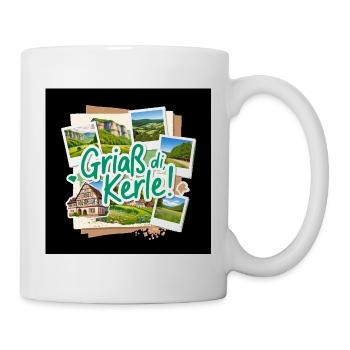 Bonjour à tous ! Paysage bavarois - Mug blanc - blanc - Droite