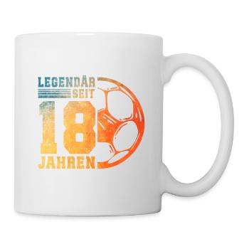 18th Birthday Football 18 Years Young Boys - Mug - white - Right