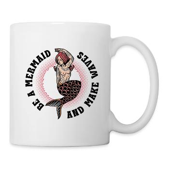 Diction de la sirène – Déclaration vintage Make Waves - Mug blanc - blanc - Droite