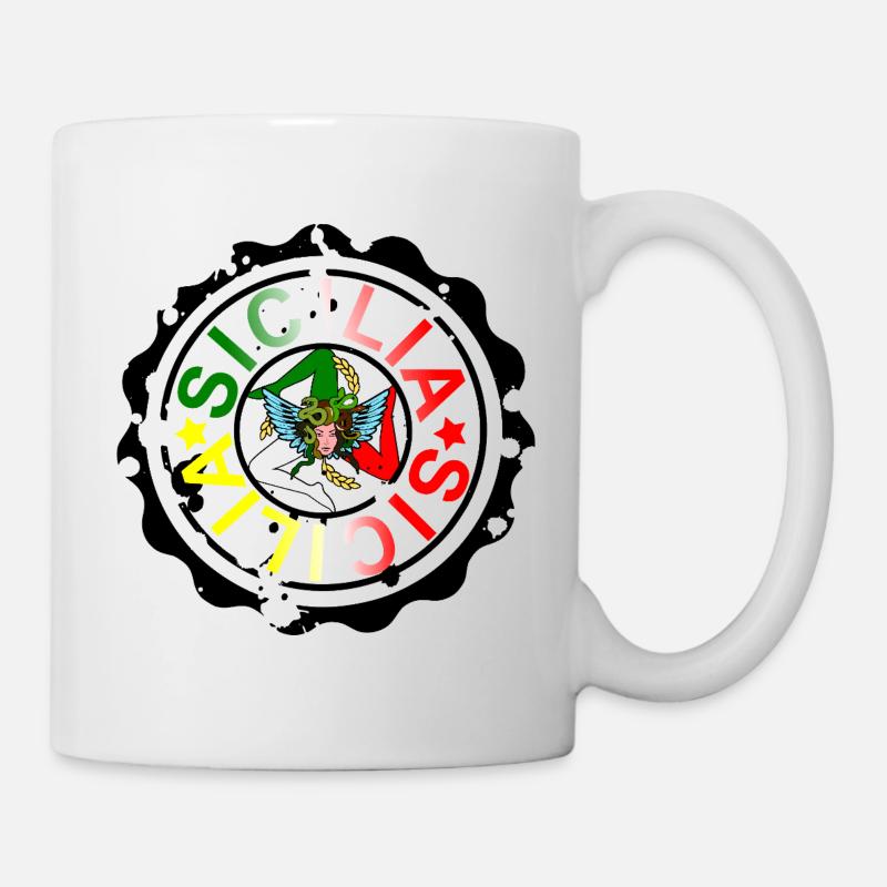 Trinacria Sizilien - Tasse - Weiß