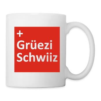 Grüezi - Hopp Schwiiz - Schweiz - Switzerland - Mug - white - Right