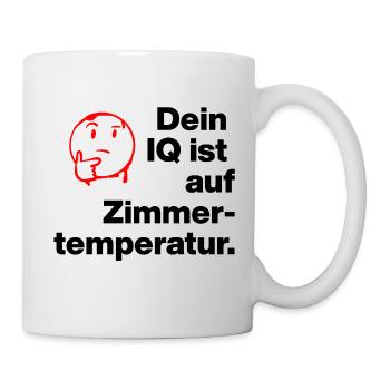 YOUR IQ IS AT ROOM TEMPERATURE. SARCASM CHEEKY - Mug - white - Right