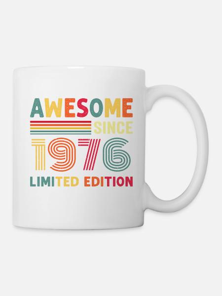 1976 50-vuotissyntymäpäivä - Muki - valkoinen