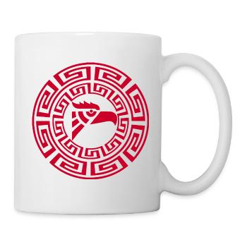 Emblème de l'aigle rouge - Mug blanc - blanc - Droite