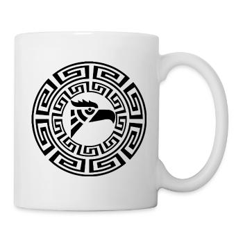 Emblème de l'aigle noir - Mug blanc - blanc - Droite
