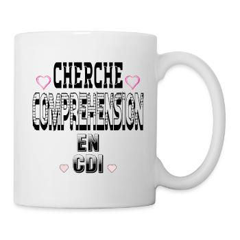 Cherche Compréhension en CDI - Mug blanc - blanc - Droite