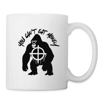 Human Eat Money Eat Gorilla - Tasse - Weiß - Rechts