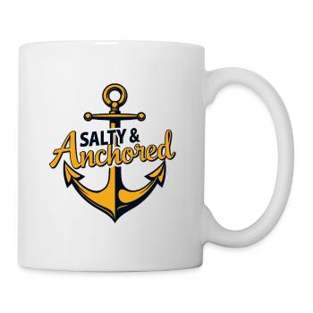 Marinière à l’ancre maritime Salty & Anchored Sea Sailing - Mug blanc - blanc - Droite