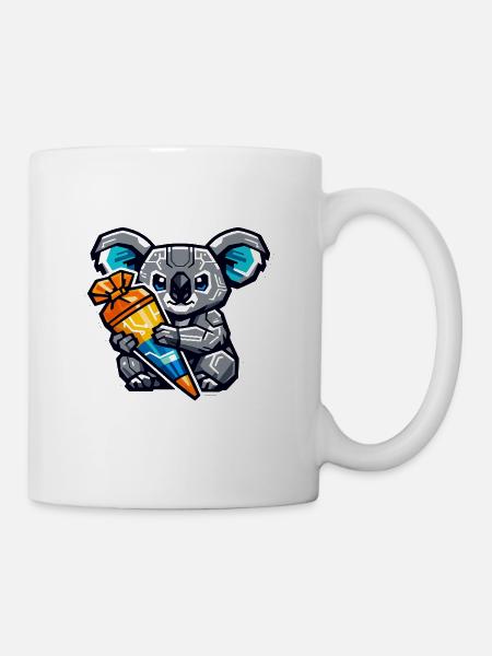 Endlich Schulkind Koala Schultüte Einschulung - Tasse - Weiß