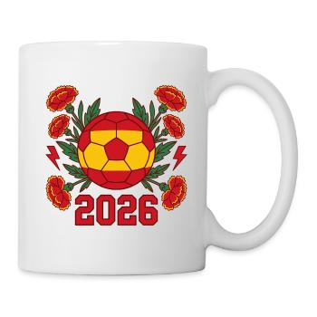 Spain Soccer 2026 Floral Football Fan Gear - Mug - white - Right