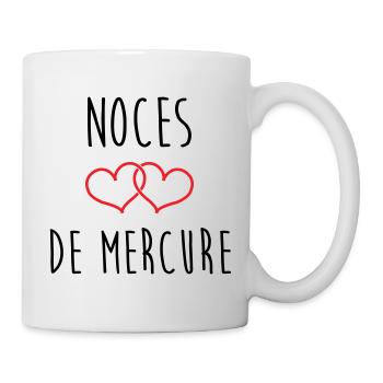 Mercury wedding anniversary, 38 years of marriage - Mug - white - Right