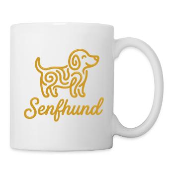 Mustard Dog - Funny Mixed Breed Dog Design - Mug - white - Right