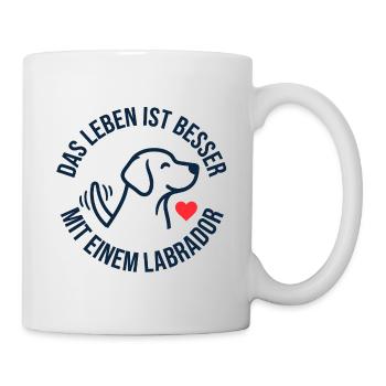 La vie est meilleure avec un labrador - Mug blanc - blanc - Droite