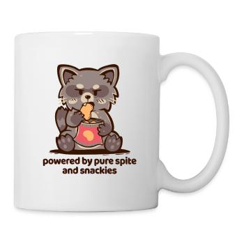 Angetrieben von purem Groll und Snacks - Tasse - Weiß - Rechts
