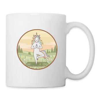 Yoga Unicorn Magical Doing Tree Pose - Mug - white - Right