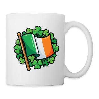 Drapeau irlandais Fierté du trèfle - Mug blanc - blanc - Droite
