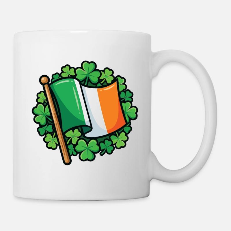 Irische Flagge Clover Pride - Tasse - Weiß