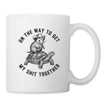 Rat en route pour se ressaisir - Mug blanc - blanc - Droite