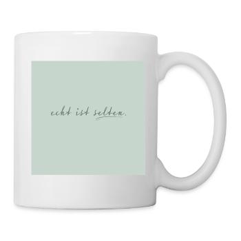 real is rare – minimalist quote poster - Mug - white - Right