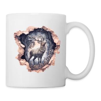 Cerf Ciel étoilé - Mug blanc - blanc - Droite
