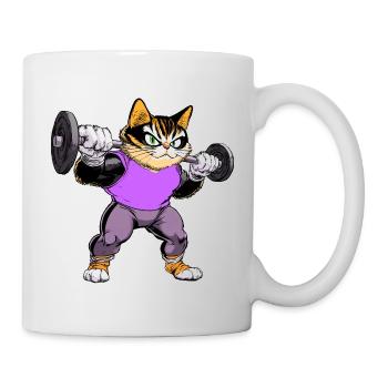 Fitness Cats - Mug blanc - blanc - Droite