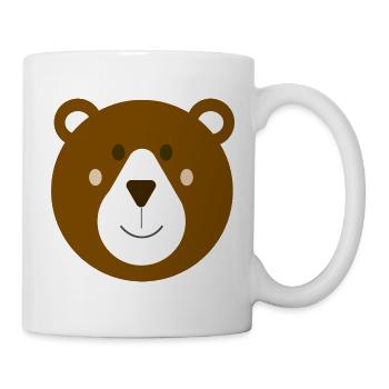 Niedlicher brauner Babybär - Tasse - Weiß - Rechts