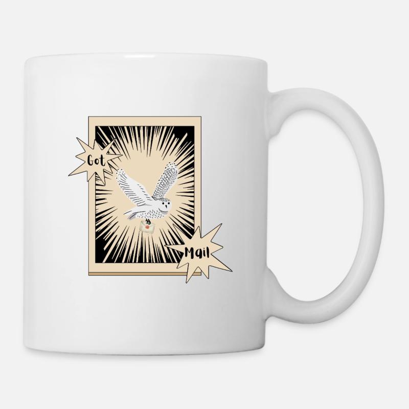 Got Mail Owl Letter Owl Snowy Owl - Mug - white