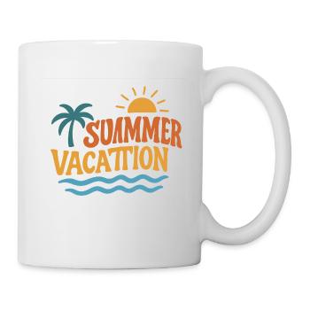 Summer Holidays Palm Trees Sun Waves - Mug - white - Right