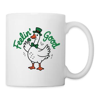 Lucky Duck St. Patrick's Leap - Tasse - Weiß - Rechts