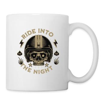 Ritt in die Nacht Totenkopfhelm - Tasse - Weiß - Rechts