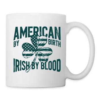 Américain de naissance, Irlandais de sang - Mug blanc - blanc - Droite