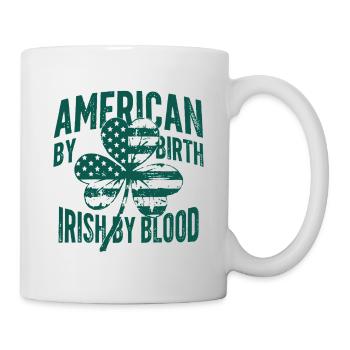 Irlandais de sang, Américain de naissance - Mug blanc - blanc - Droite