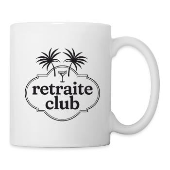 Retraite Club (texte noir) - Mug blanc - blanc - Droite