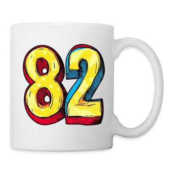 82 Nombre Coloré - Mug blanc - blanc - Droite