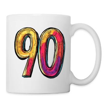 90 Number Colorful - Mug - white - Right