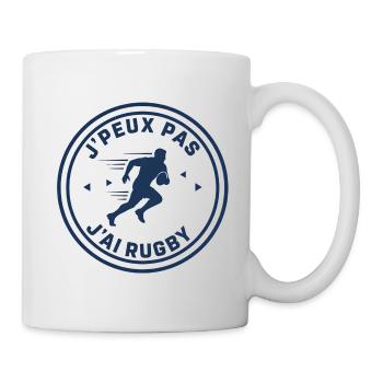 Ich kann nicht, ich habe Rugby - Tasse - Weiß - Rechts