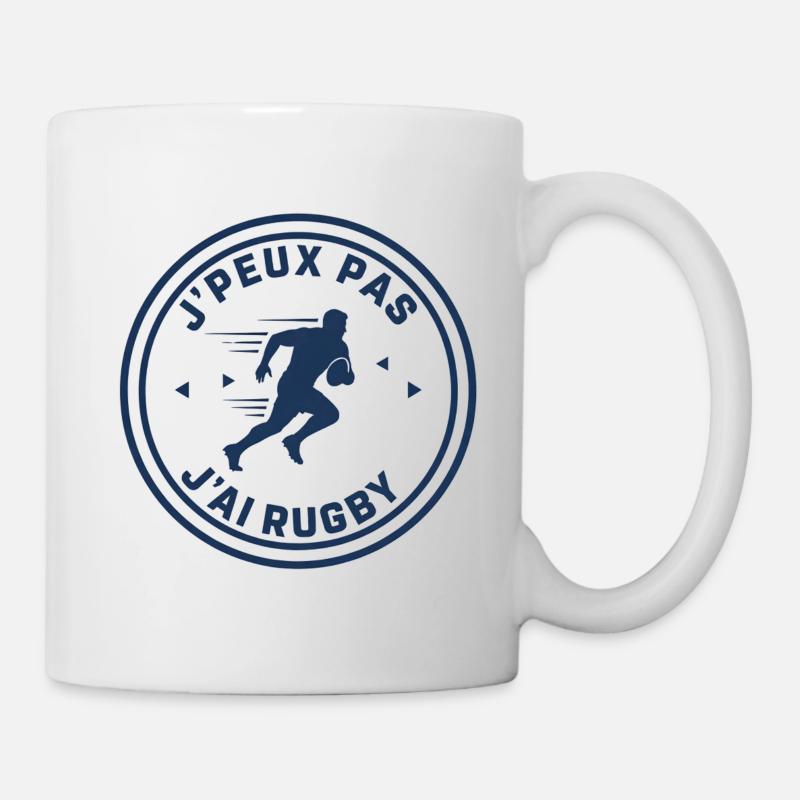 J'peux pas j'ai rugby - Mug blanc - blanc
