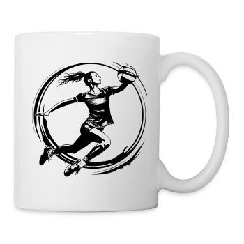 Volleyball Player Silhouette - Mug - white - Right