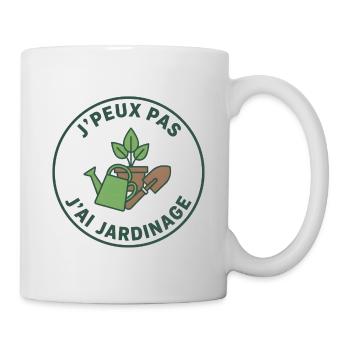 Ich kann nicht, ich habe Gartenarbeit - Tasse - Weiß - Rechts
