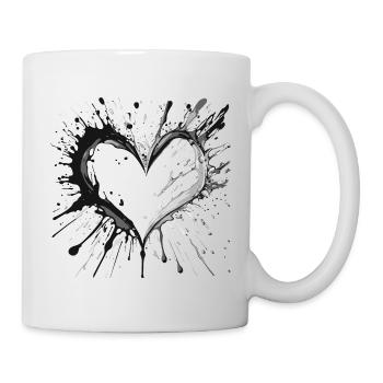 Ink Heart Splatter - Mug - white - Right